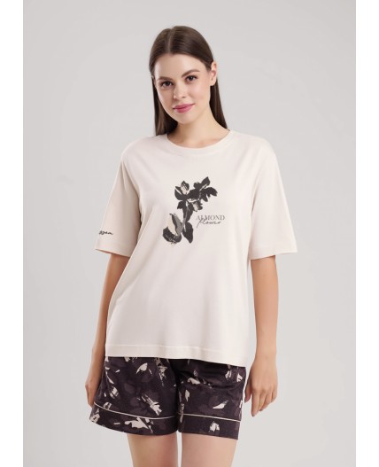 CLE LP15-1181 Набор одежды жен. Миндаль, св.бежевый/коричневый