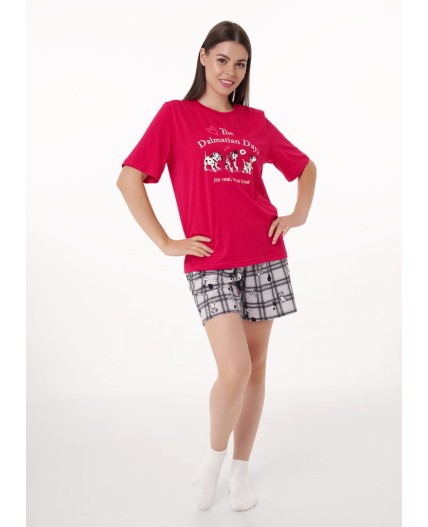 CLE LP15-1187 Набор одежды жен. Бабл-чай, т.красный/св.серый