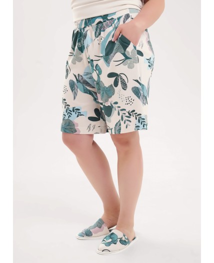 CLE LP15-1196 Пижама жен., бежевый/св.зелёный