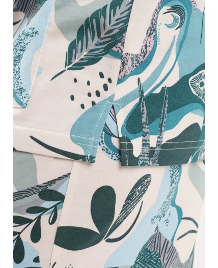 CLE LP15-1196/2 Пижама жен., бежевый/св.зелёный