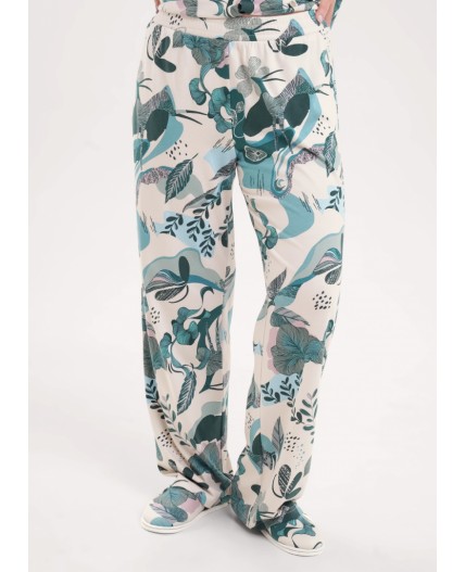 CLE LP15-1196/2 Пижама жен., бежевый/св.зелёный