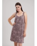 CLE LS15-1181 Сорочка ночн. жен. Миндаль, кофейный/коричневый
