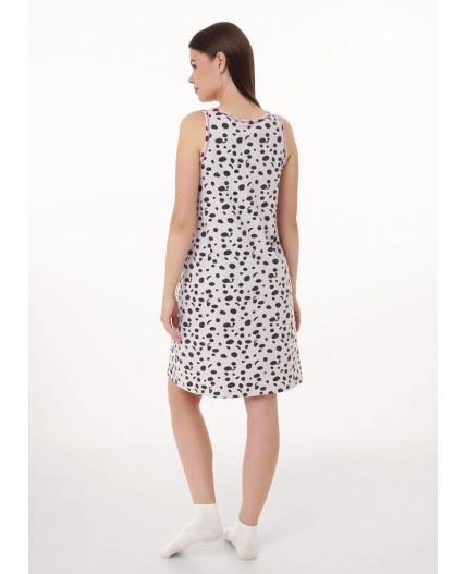 CLE LS15-1187 Сорочка ночн. жен., св.серый/т.серый