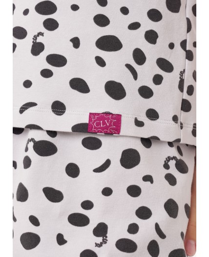 CLE LSET15-1187 Пижама жен., св.серый/т.серый