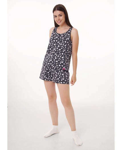 CLE LSET15-1187/1 Пижама жен., т.серый/св.серый