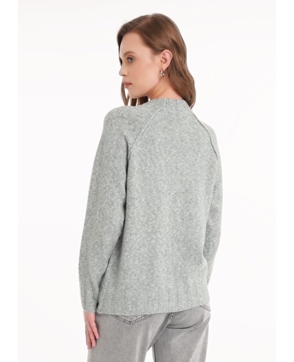 CLE Джемпер жен. 154485/188апх, меланж зелёный