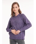 CLE Джемпер жен. 154485/188апх, меланж т.фиолетовый
