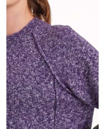 CLE Джемпер жен. 154485/188апх, меланж т.фиолетовый