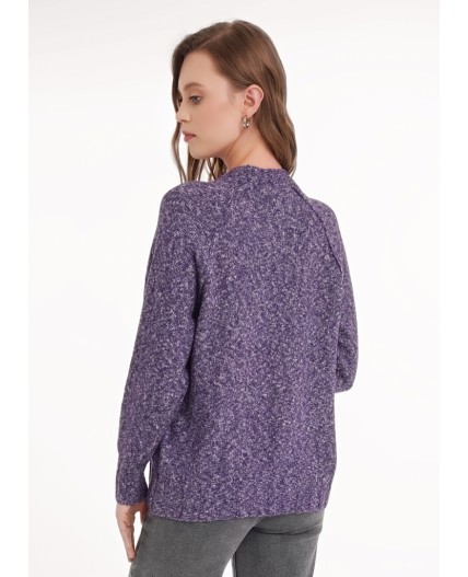 CLE Джемпер жен. 154485/188апх, меланж т.фиолетовый