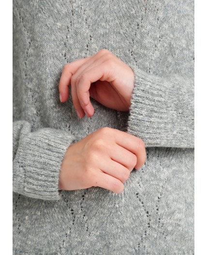 CLE Джемпер жен. 154494/188апх, меланж зелёный