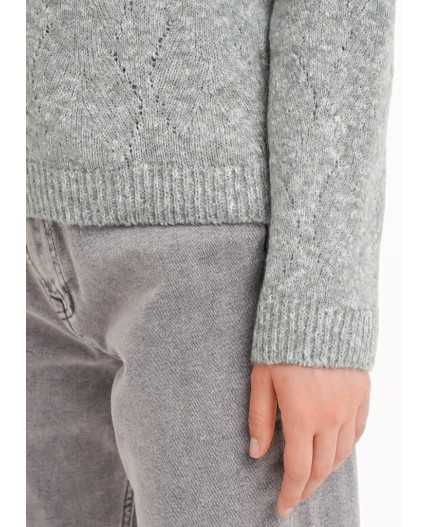 CLE Джемпер жен. 154494/188апх, меланж зелёный