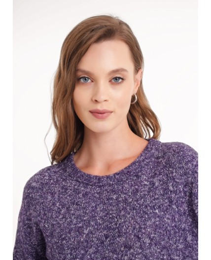 CLE Джемпер жен. 154494/188апх, меланж т.фиолетовый