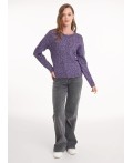 CLE Джемпер жен. 154494/188апх, меланж т.фиолетовый