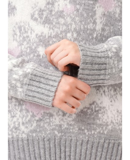 CLE Джемпер жен. 154576/191ап, св.серый/молочный