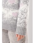 CLE Джемпер жен. 154576/191ап, св.серый/молочный