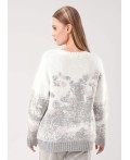 CLE Джемпер жен. 154576/191ап, св.серый/молочный