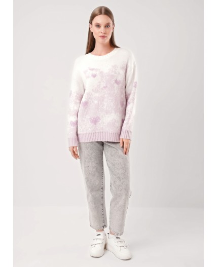 CLE Джемпер жен. 154576/191ап, св.розовый/молочный