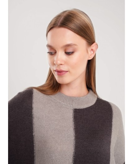 CLE Джемпер жен. 154581/190апш, серый/т.серый