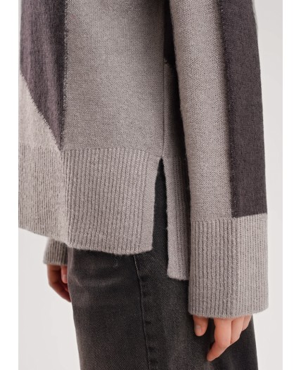 CLE Джемпер жен. 154581/190апш, серый/т.серый