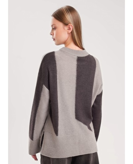 CLE Джемпер жен. 154581/190апш, серый/т.серый