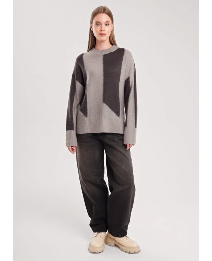 CLE Джемпер жен. 154581/190апш, серый/т.серый