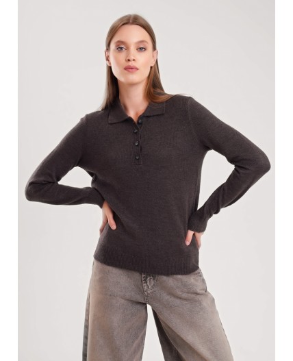 CLE Джемпер жен. 154583/190апш _1, т.серый