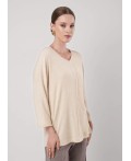 CLE Джемпер жен. 156992/185шв, меланж бежевый