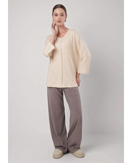 CLE Джемпер жен. 156992/185шв, меланж бежевый