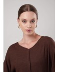 CLE Джемпер жен. 156992/185шв, меланж коричневый