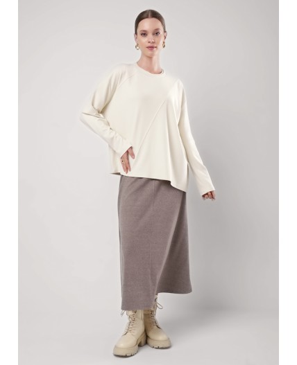 CLE Джемпер жен. 156994/185ввэ, св.бежевый/молочный