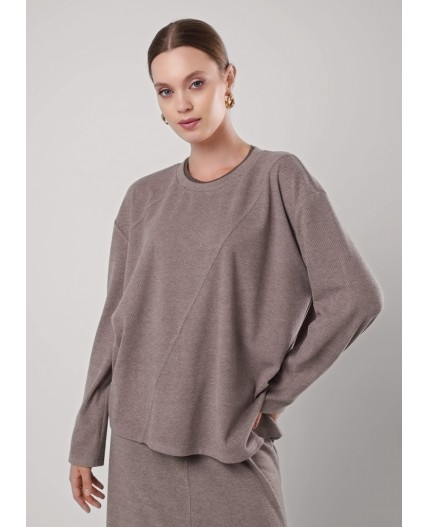 CLE Джемпер жен. 156994/185ввэ, т.бежевый/серый
