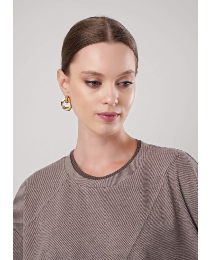 CLE Джемпер жен. 156994/185ввэ, т.бежевый/серый