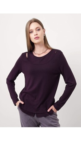 CLE Джемпер жен. 156999/186вл, т.фиолетовый