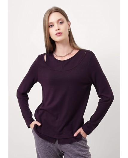 CLE Джемпер жен. 156999/186вл, т.фиолетовый