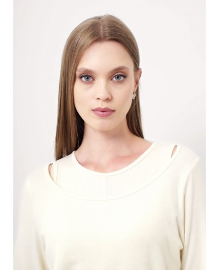 CLE Джемпер жен. 156999/186вл, молочный