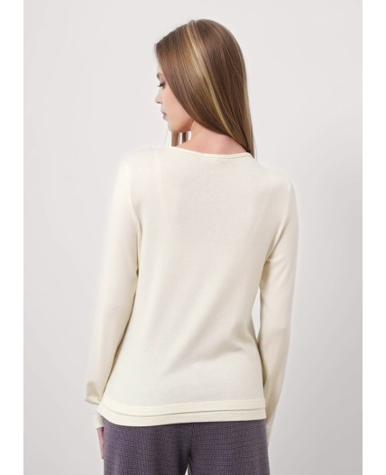 CLE Джемпер жен. 156999/186вл, молочный