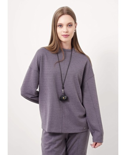 CLE Джемпер жен. 157006/186ввэ, серый/чёрный