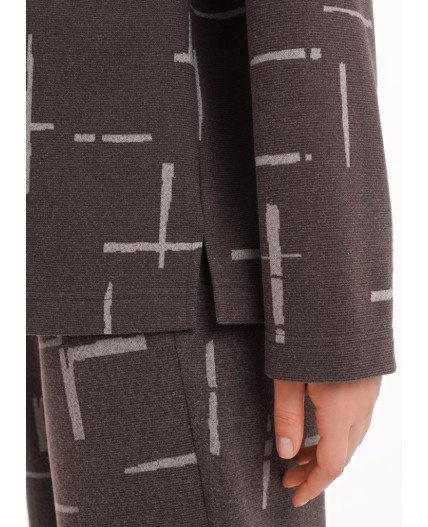 CLE Джемпер жен. 157016/187ввэ, т.серый/бежевый