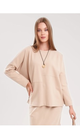 CLE Джемпер жен. 157026/190ввэ, т.бежевый/св.бежевый
