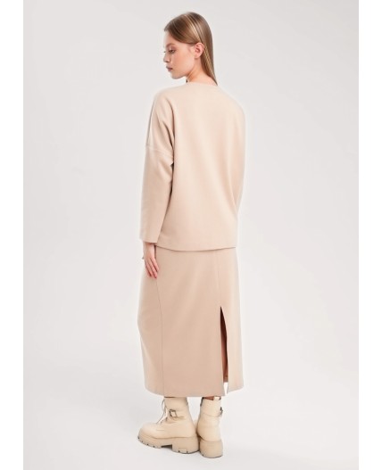 CLE Джемпер жен. 157026/190ввэ, т.бежевый/св.бежевый