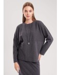 CLE Джемпер жен. 157026/190ввэ, т.серый/серый