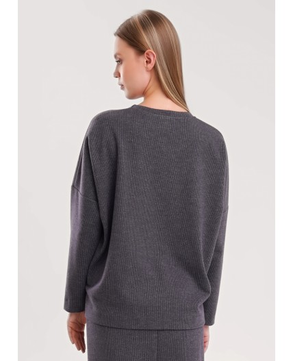 CLE Джемпер жен. 157026/190ввэ, т.серый/серый