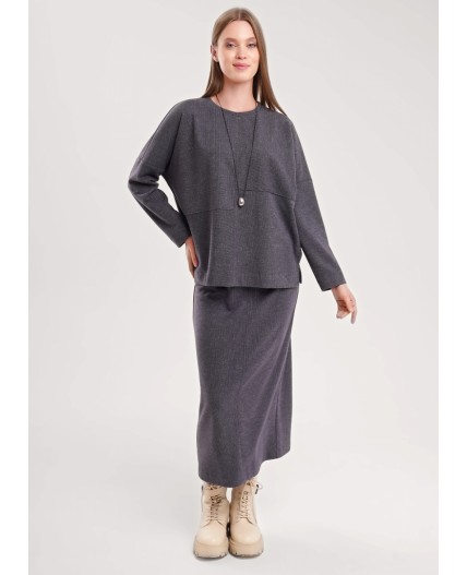 CLE Джемпер жен. 157026/190ввэ, т.серый/серый