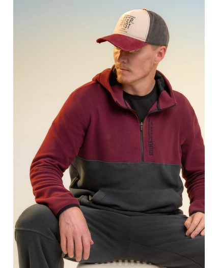 CLE Джемпер муж. 452595/01л, т.бордовый/т.серый