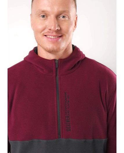 CLE Джемпер муж. 452595/01л, т.бордовый/т.серый