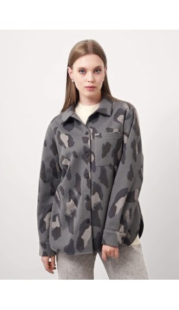 CLE Жакет жен. 157022/186ввэ, серый/чёрный