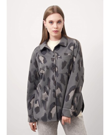 CLE Жакет жен. 157022/186ввэ, серый/чёрный