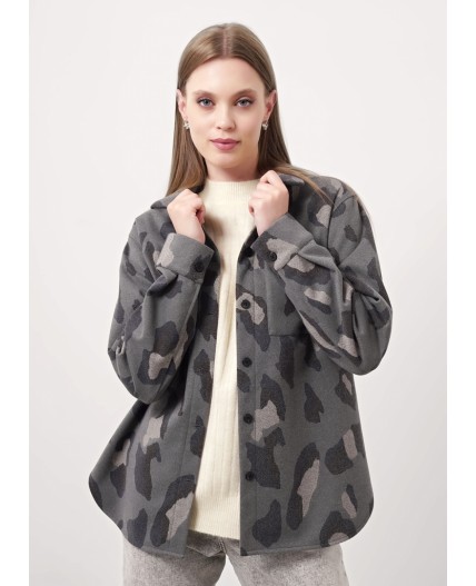 CLE Жакет жен. 157022/186ввэ, серый/чёрный