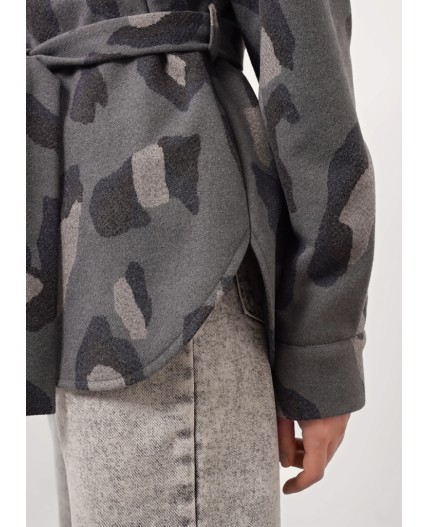 CLE Жакет жен. 157022/186ввэ, серый/чёрный