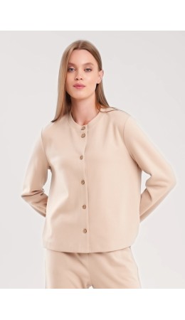 CLE Жакет жен. 157027/190ввэ, т.бежевый/св.бежевый